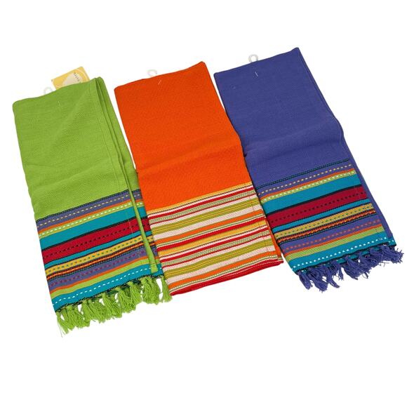 Harry & David "Caliente" “Cha Cha Cha” embroidered kitchen dish towels -set of 3 - Picture 6 of 6